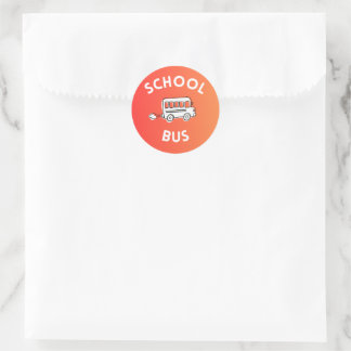 Skolbussdekal för barn runt klistermärke