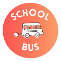 Skolbussdekal för barn