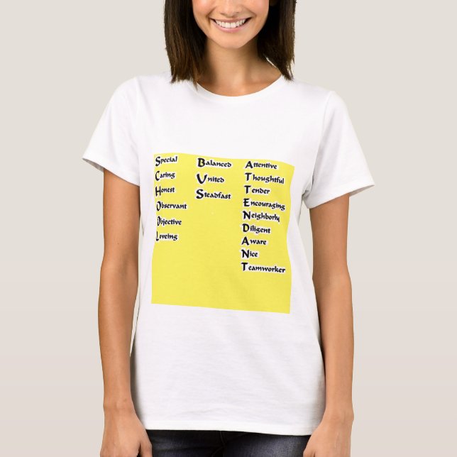 Skolbussdeltagare T-shirt (Framsida)