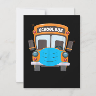 Skolbussförare Ansiktsmask Rolig Kostym Jul Anteckningskort