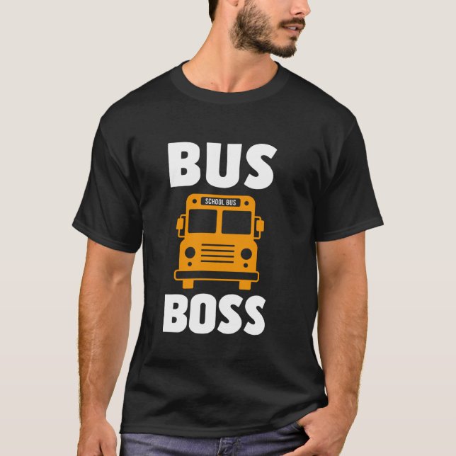 Skolbussförare för Bus Boss T Shirt (Framsida)