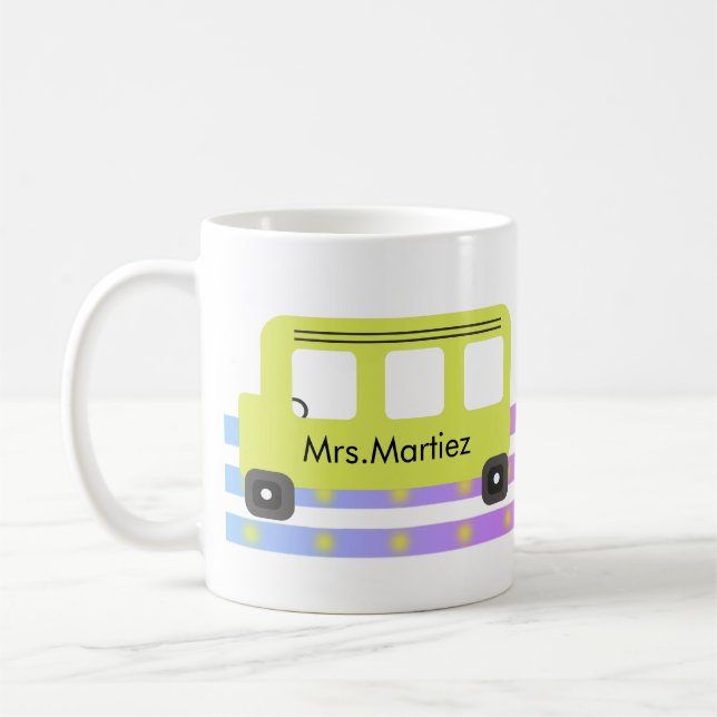 Skolbussförare Gul buss kaffemugg (Vänster)