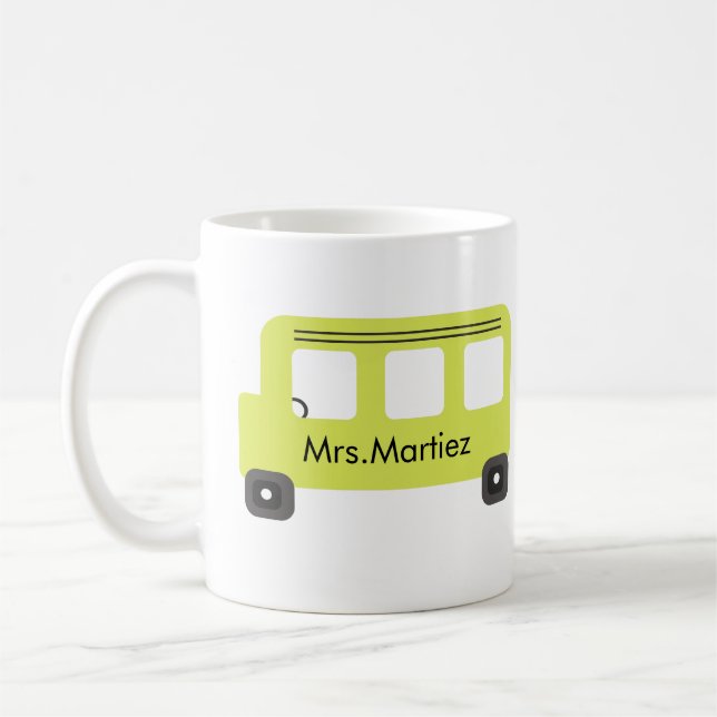 Skolbussförare Gul buss lärare Kaffemugg (Vänster)