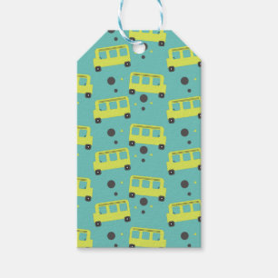 Skolbussförare Gul Konfetti Lärare Present Ta Presentetikett