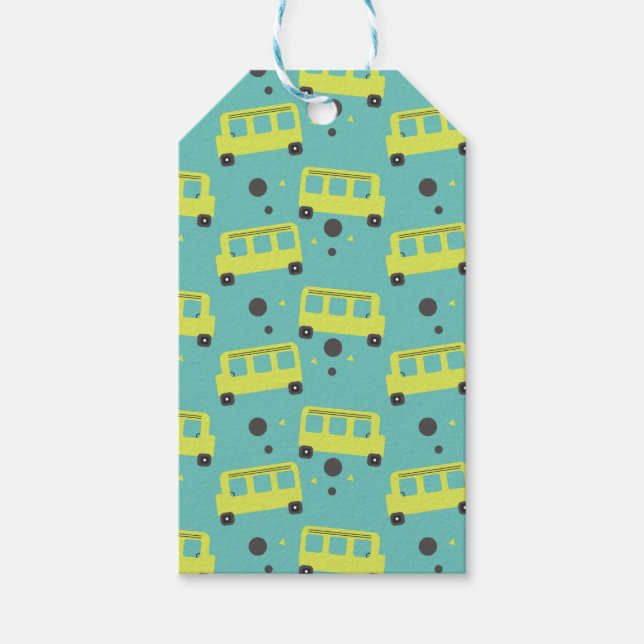 Skolbussförare Gul Konfetti Lärare  Present Ta Presentetikett (Framsidan)