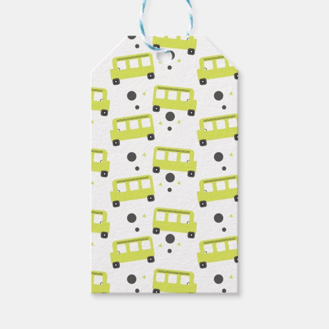 Skolbussförare Gul Konfetti Lärare  Presentetikett (Framsidan)