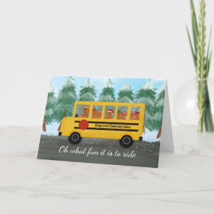 Skolbussförare Lärare Julpepparkakor Helgkort