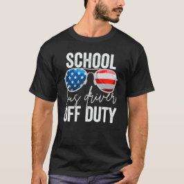 Skolbussförare ledig solglasögon USA T Shirt