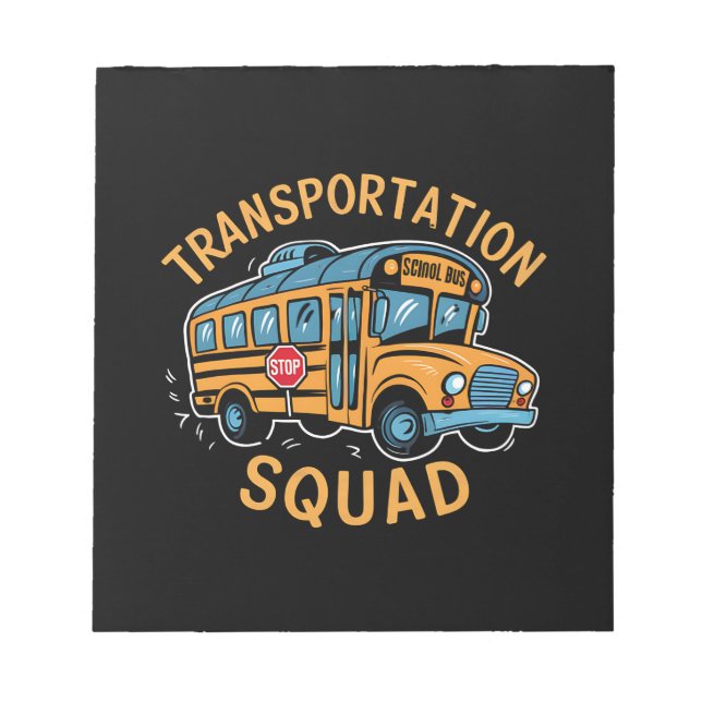Skolbussförare Transportenhet Anteckningsblock (Framsida)