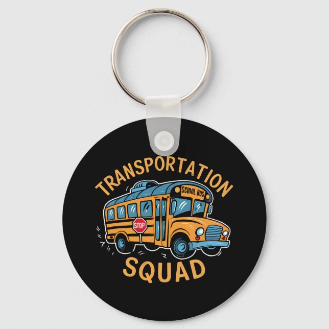 Skolbussförare Transportenhet Nyckelring (Framsida)