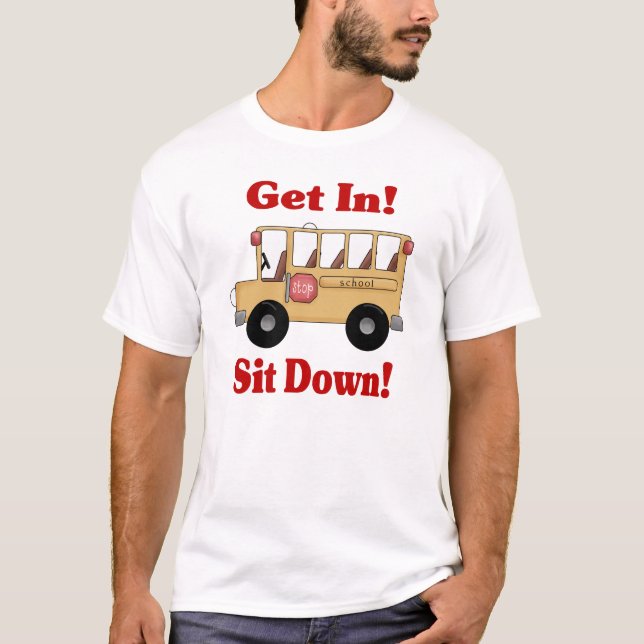 Skolbussförarskjorta T Shirt (Framsida)