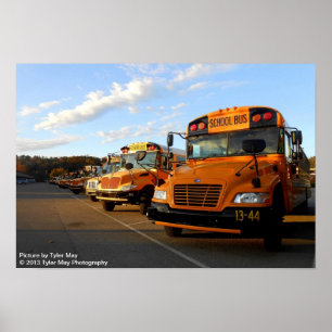 Skolbussfoto Poster