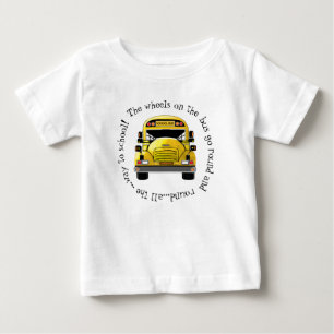 Skolbusshjul går rundaskjortan t-shirt