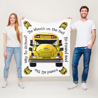Skolbusspersonligfilt Fleecefilt