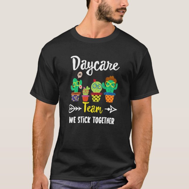 SkolCactus Crew Daycare Teacher S T Shirt (Framsida)