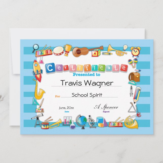 Skolcertifikat (Framsida)