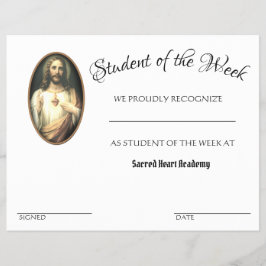 Skolcertifikat för katolsk Achievement Award Reklamblad