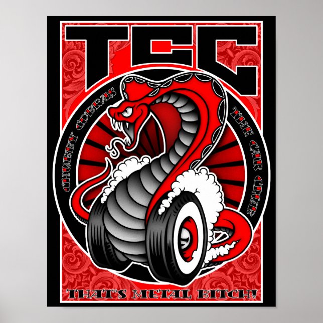 Sköld 11 x 14 Red Canvas Poster (Framsidan)