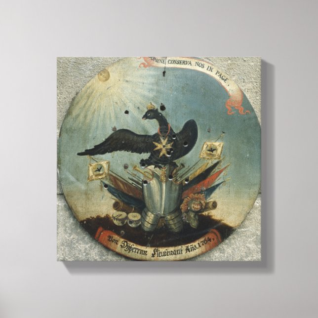 Sköld av preussisk officer, 1764 canvastryck (Framsida)