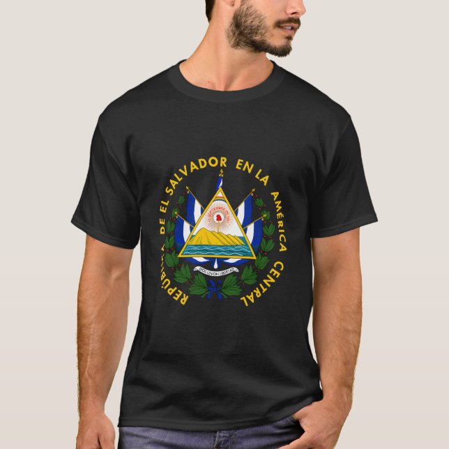 Sköld för El Salvador T Shirt (Framsida)