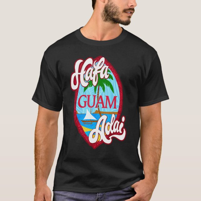 Sköld Hafa Adai Guam T Shirt (Framsida)