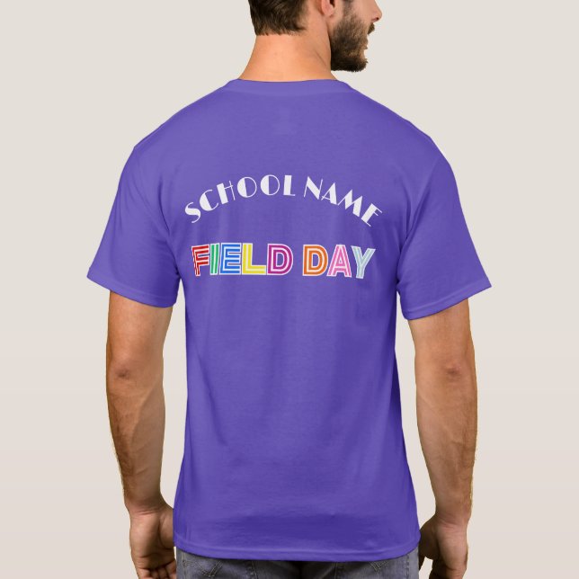 Skoldag i fält Idrott 2025 Teambesättningsstyrka T Shirt (Baksida)