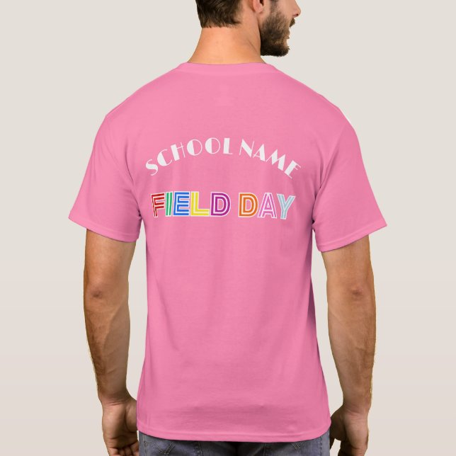Skoldag i fält Idrott 2025 Teambesättningsstyrka T Shirt (Baksida)