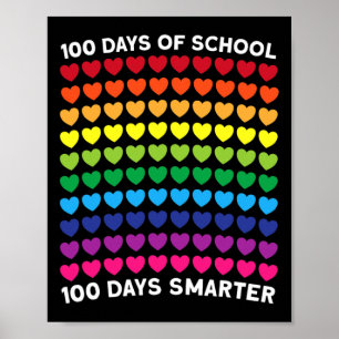 Skoldagar 100 dagar Smarter Heart Kärlek Boy Gir Poster