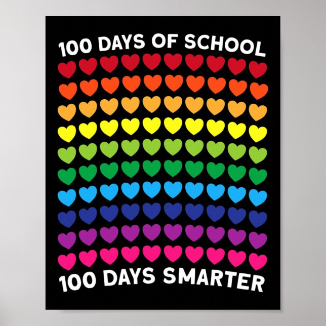Skoldagar 100 dagar Smarter Heart Kärlek Boy Gir Poster (Framsidan)