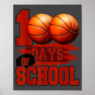 Skoldagar Basket 100 100:e dagen skolmeme Poster