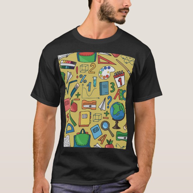 Skoldagar: Vintage Mönster T Shirt (Framsida)