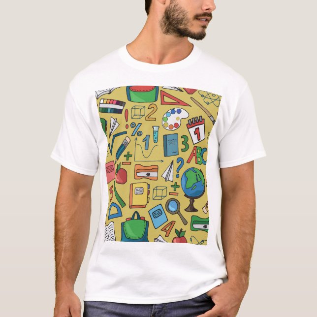 Skoldagar: Vintage Mönster T Shirt (Framsida)