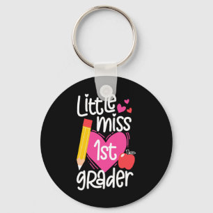 Skoldagen Little Miss 1st Grader Girls Nyckelring