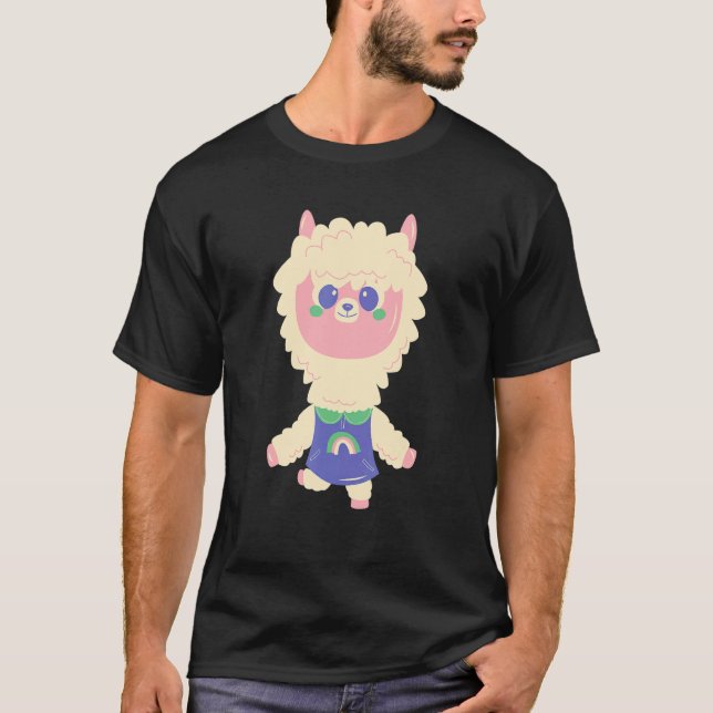 Skoldagen Llama Alpaca Boy Kids T Shirt (Framsida)
