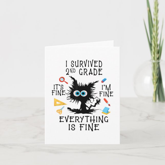 Skoldagen Student Studenten I Överlevt 2:a GR Kort (Framsida)