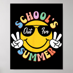 Skoldagen Studenten Groovy Skolor ut till Su Poster