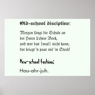 Skoldisciplin Poster