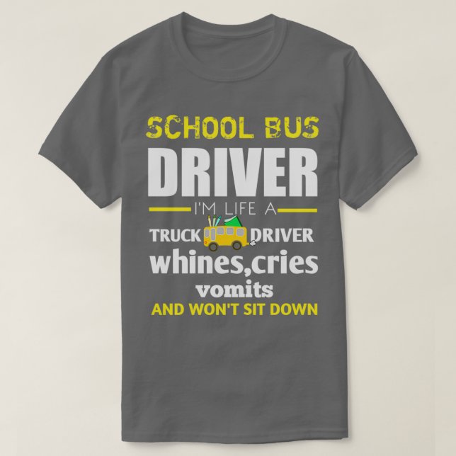 SkoldistriktsförareDrivrutin för buss i skolan Ix2 T Shirt (Design framsida)