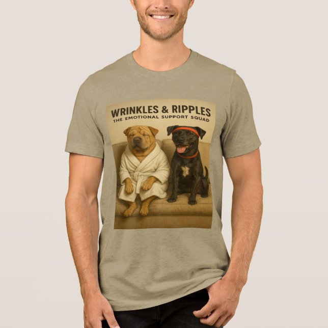 Sköldkles & Ripples: Emotional Support Squad T Shirt (Framsida)