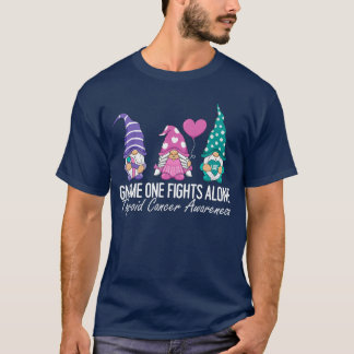 Sköldkörtelcancer Medvetandesnöre Tomtar Stöd Squa T Shirt