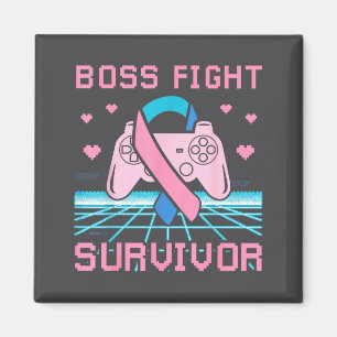 Sköldkörtelcancer Medvetenhet Boss Fight Överlevan Magnet