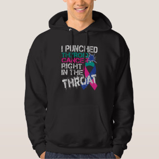 Sköldkörtelcanceröverlevare Medvetenhet Knutna I T Hoodie