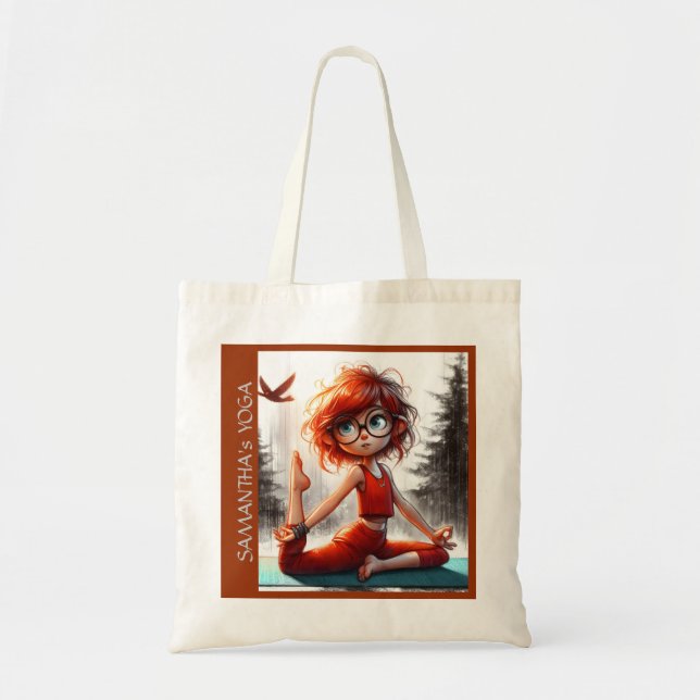 Sköldljudet hos yoga, läkande av livet tygkasse (Framsidan)