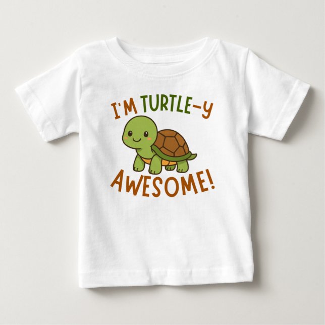 Sköldpadda Baby Body T Shirt (Framsida)