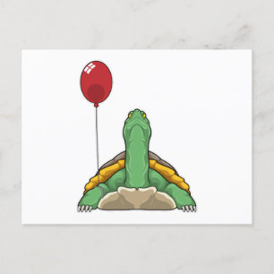 Sköldpadda Ballong Vykort
