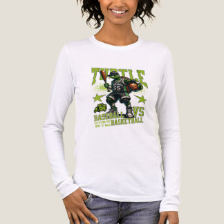sköldpadda basketboll spel t shirt