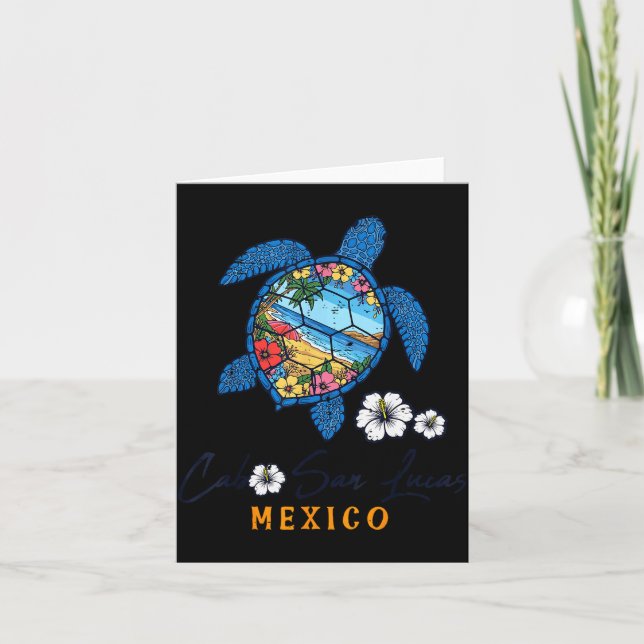 Sköldpadda Cabo San Lucas Mexiko Semester Sommar M Kort (Framsida)