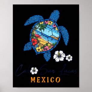 Sköldpadda Cabo San Lucas Mexiko Semester Sommar M Poster