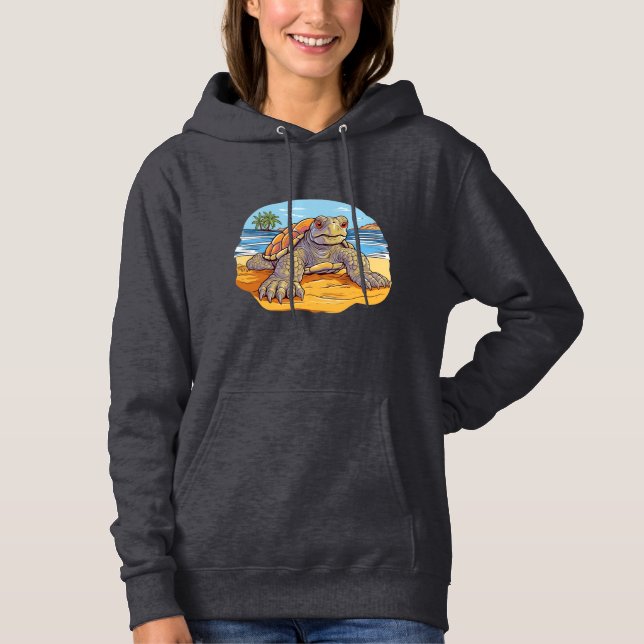 Sköldpadda Cartoon strand T Shirt (Framsida)