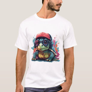 sköldpadda djur konst Jag cool söt sköldpadda Kopi T Shirt